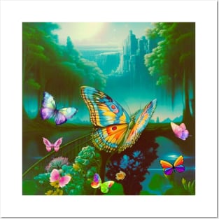 Butterflies At Night Posters and Art